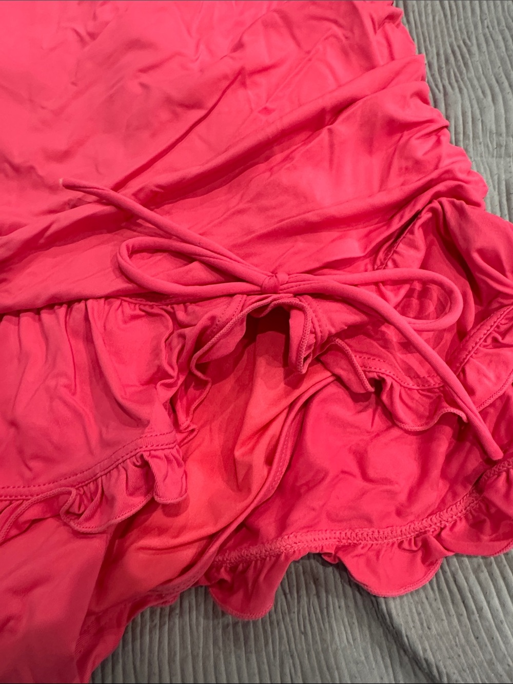 Coco Rave Hot Pink Strapless Ruffle One-Piece Swimsuit - Picture 2 of 4